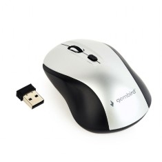 MOUSE GEMBIRD, PC sau NB, wireless, 2.4GHz, optic, 1600 dpi, butoane/scroll 4/1, , negru / gri, &quot;MUSW-4B-02-BS&quot; (timbru verde 0.18 lei)