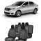 Huse auto dedicate DACIA Logan 2012 - 2019 de piele ecologica si material textil