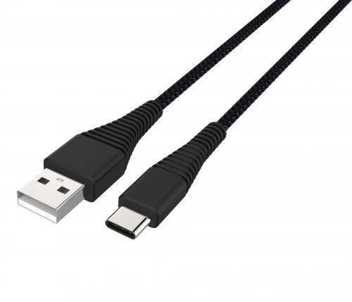 Cablu USB Type C tata - USB 2.0 tata 1.2m negru rezistent la indoiri Prime Well