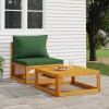 VidaXL Set canapea de grădină, 2 piese, cu perne, lemn masiv de acacia 360019