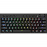 Tastatura gaming mecanica Bluetooth cu fir si wireless Redragon Horus Mini PRO, iluminare RGB, Negru