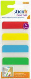 Stick Index Plastic Transp. Cu Margine Color 38 X 51 Mm, 4 X 20 File/set, Stick&quot;n - 4 Culori Neon