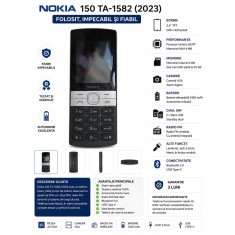 Telefon Mobil Nokia 150 TA-1582 (2023) , Folosit, impecabil E i fiabil