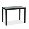 Masa dining neagra sticla Galant 100x60 cm, picioare metal, design modern, GALANTC100 - Signal - STOC Negru 100x60 cm