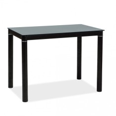 Masa dining neagra sticla Galant 100x60 cm, picioare metal, design modern, GALANTC100 - Signal - STOC Negru 100x60 cm