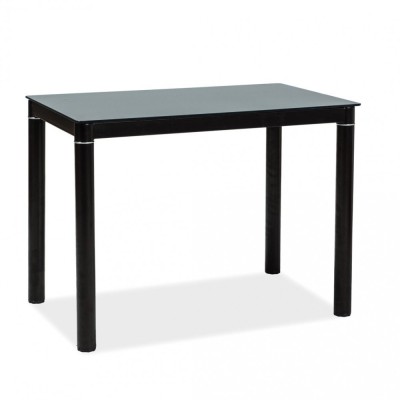 Masa dining neagra sticla Galant 100x60 cm, picioare metal, design modern, GALANTC100 - Signal - STOC Negru 100x60 cm foto