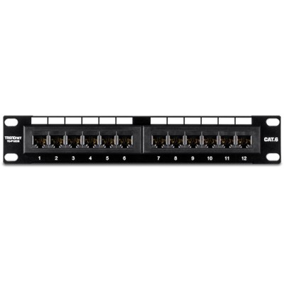 Patch Panel 12 porturi RJ45 UTP 10&amp;#039;, Cat6 - TRENDnet TC-P12C6 foto