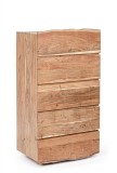 Cumpara ieftin Comoda 5 sertare lemn natur Aron 70x45x130 cm