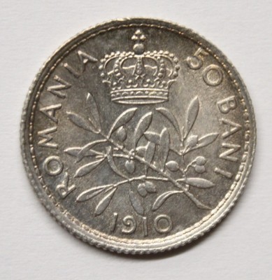 50 BANI 1910 . DETALII EXCELENTE . ARGINT foto
