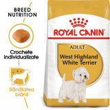 Royal Canin West Highland Terrier Adult hrană uscată c&acirc;ine Westie, 3kg