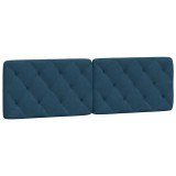 Cumpara ieftin Perna tablie de pat, albastru, 160 cm, catifea