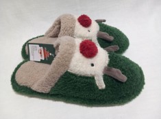 Papuci de casa Fuzzy Reni cadou de craciun Jane Troides foto