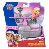 PATRULA CATELUSILOR VEHICUL SI FIGURINA SKYE CU ACCESORII DE CRACIUN