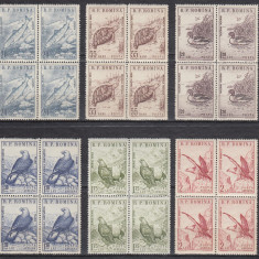 ROMANIA 1960 LP 489 MONUMENTE ALE NATURII BLOCURI DE 4 TIMBRE MNH