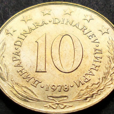 Moneda 10 DINARI - RSF YUGOSLAVIA, anul 1978 *cod 935
