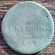 (M2400) MONEDA ITALIA, REGATUL LOMBARDIEI SI VENETIEI - 1 CENTESIMO 1822, UZATA