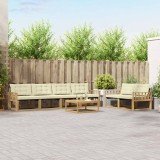 vidaXL Set de canapele de exterior 7 pcs Alb și crem 79 x 79 x 37 cm 3388440
