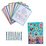 Set de Colorat cu Autocolante și Creioane Cerate, 20 coli, CMCLASS