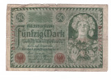 Bancnota Germania 50 mark/marci 23 iulie 1920, stare relativ buna