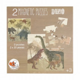 Set 2 puzzle magnetice Dino Egmont Toys 40 piese