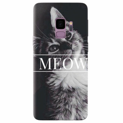 Husa silicon pentru Samsung S9, Meow Cute Cat foto