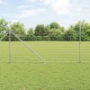 Gard pentru c&acirc;mp Argintiu 25 x 1.4 m Oțel galvanizat