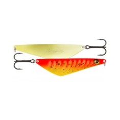 LINGURITA OSCILANTA RAPALA HARMAJA GOLD FLUORESCENT RED GFR 8.5CM 18G foto
