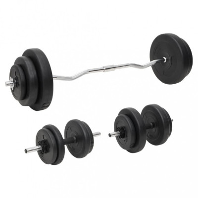 Haltă și gantere cu plăci de greutate, 60 kg foto