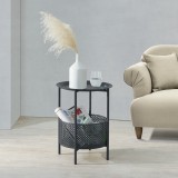Masuta cafea Kruibeke metal negru [en.casa] HausGarden Leisure