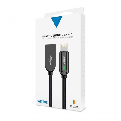 Cabluri si Adaptoare Vetter Smart Lightning Cable, Auto Disconnect 2nd Gen, Led Status Indicator, Black foto
