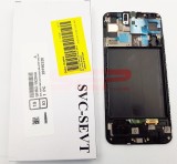 Display LCD cu Touchscreen si Rama Original Samsung Galaxy A50 A505F Negru