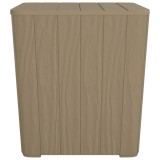 Cumpara ieftin Masa de gradina cu capac detasabil, maro deschis, polipropilena