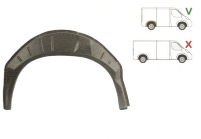 Segment reparatie aripa spate interior Ford Transit 1985-1995 Partea Dreapta, Spate, pasaj roata, pt model scurt de Transit foto
