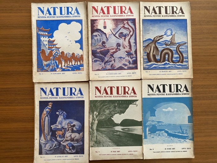Revista Natura anul XXVI 1937 - 7 numere