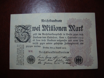 GERMANIA 2.000.000 MARK 1923 UNIFATA AUNC foto