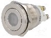 Intrerupator anti-vandalism, OFF-(ON), &Oslash;19mm, ONPOW - GQ19PF-10D/B/24V/S