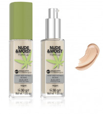 Fond de Ten Vegan Hidratant si Hranitor Hipoalergenic NudeMoist Make up 02 Beige foto