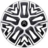 Set 4 Capace Roti 15 &quot; Best Alb-Negru, Compatibile Cu Citroen