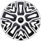 Set 4 Capace Roti 15 &quot; Best Alb-Negru, Compatibile Cu Citroen