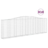 Cumpara ieftin Cosuri gabion arcuite 10 buc. 400x30x120/140 cm fier galvanizat