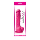 Colours Pleasures - Dildo realist, roz, 18 cm