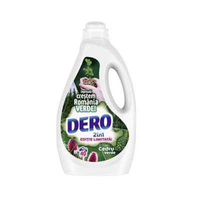 Detergent lichid Dero 2in1 Cedru Verde, 40 spalari, 2L foto