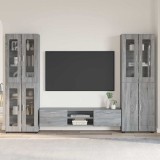 Cumpara ieftin Set comoda TV FLORIN 3 buc. 150 x 39 x 30 cm Sonoma gri