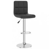 vidaXL Scaun de bar, negru, piele ecologică