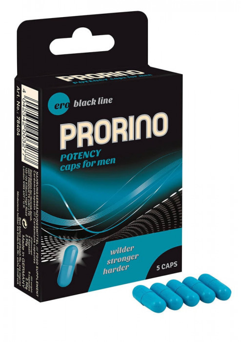 Prorino Black Line - Capsule pentru Potență, 5 buc.