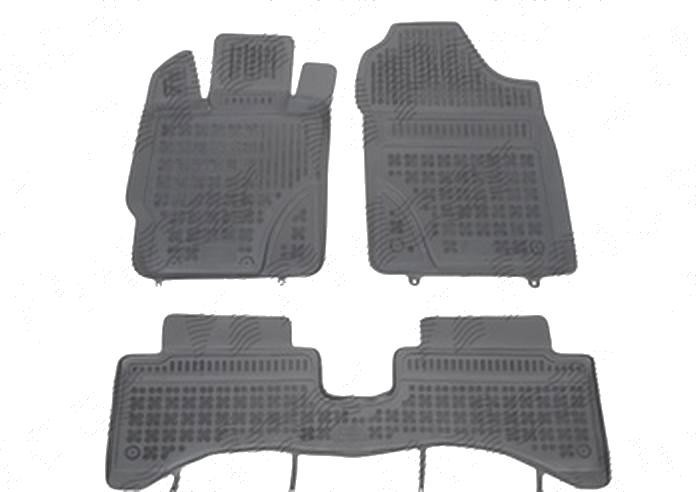 Set covorase auto din cauciuc Toyota Yaris 07.2014-05.2017 / 05.2017-12.2020 model Hybrid; negre, 3 bucati