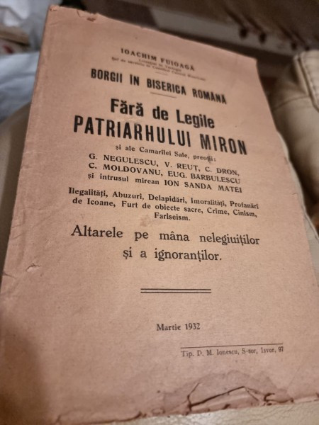 Ioachim Fuioaga - Borgii in Biserica Romana. Fara de legile Patriarhului Miron