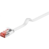 Cablu de retea RJ45 flat FTP Cat.6 0.25m Alb, Goobay G94913