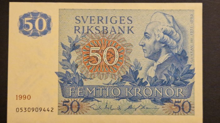 50 Kronor 1990 Suedia