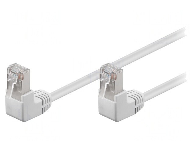 Patch Cord F/UTP 5e Alb 500mm Ecranat